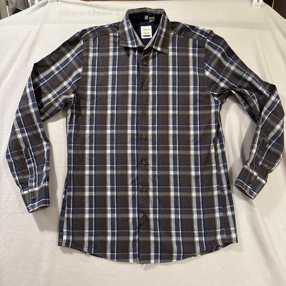 Haupt‎ Germany Men Button Shirt Modern Fit Sz M 39/40, 15 1/2